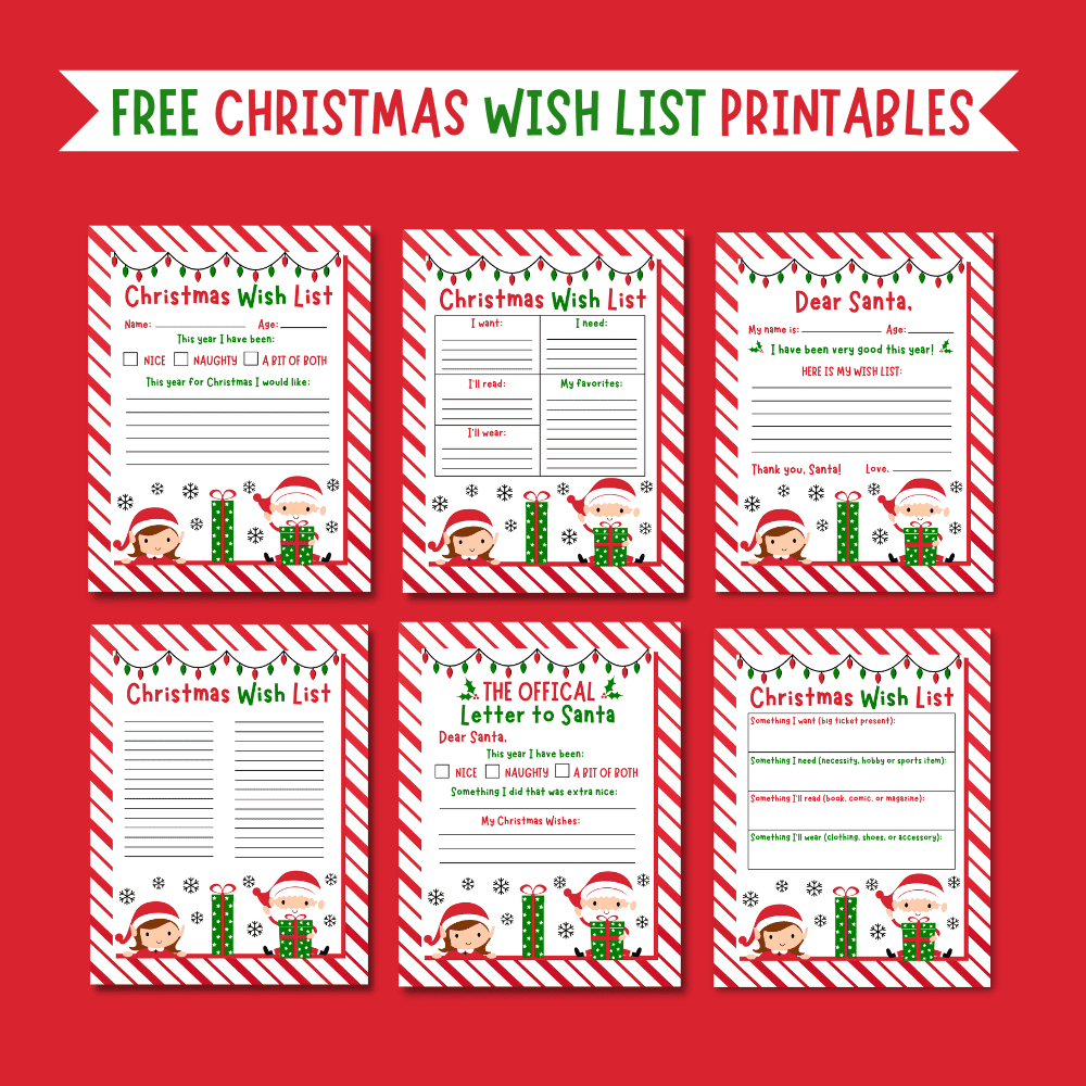 santa wish list printable