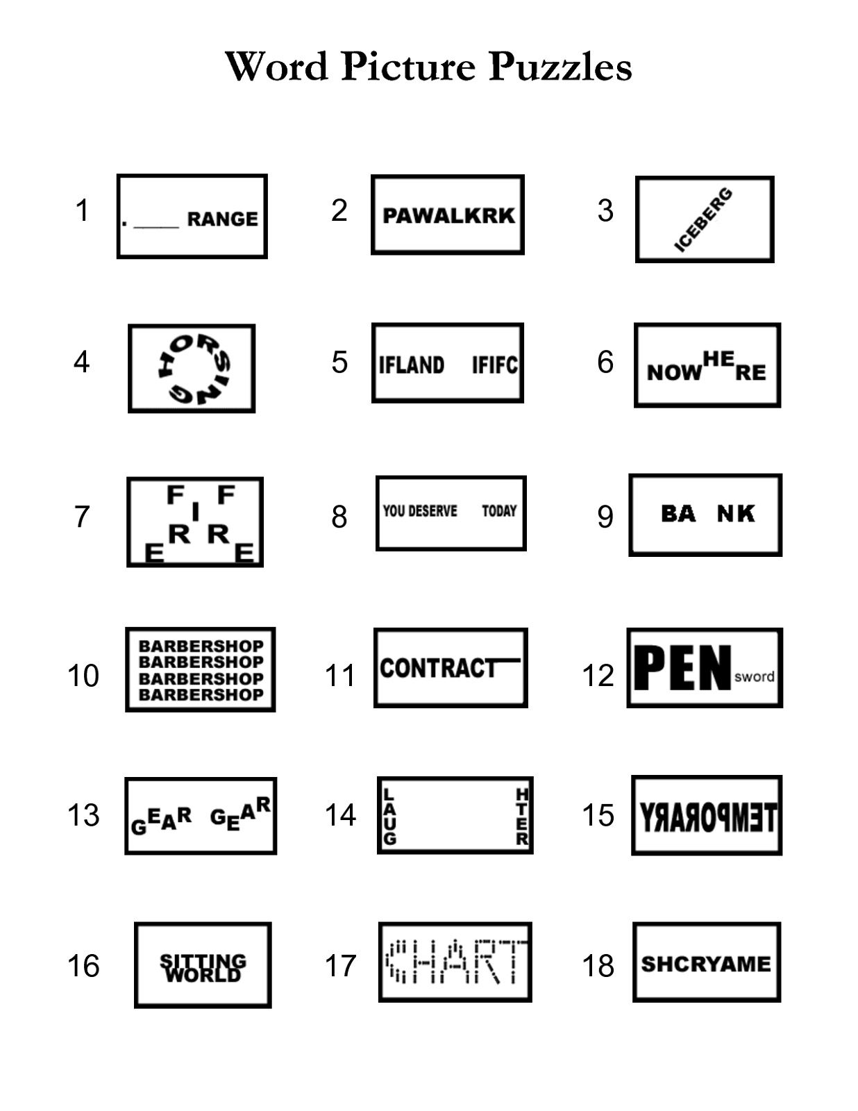 10 Rebus Puzzles Ideas Rebus Puzzles Brain Teasers Brain Teasers For Kids