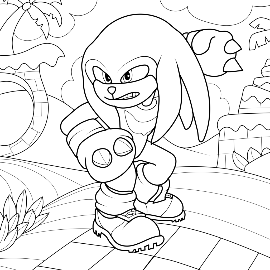 free printable sonic colouring pages