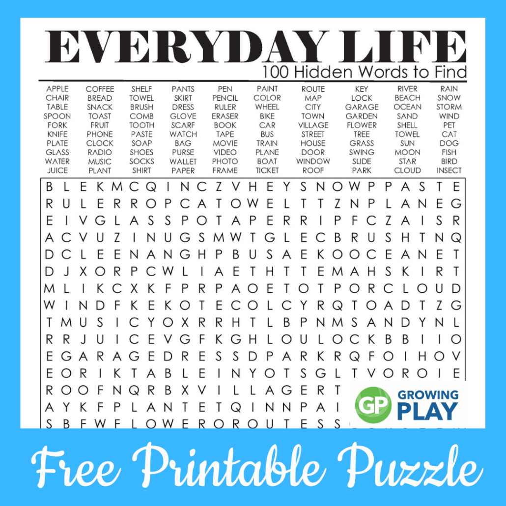 printable word search for adults