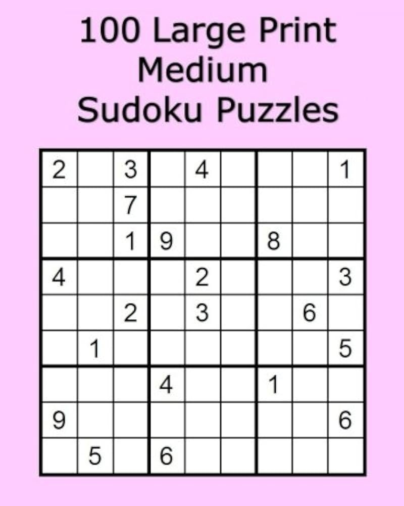 printable medium sudoku puzzles