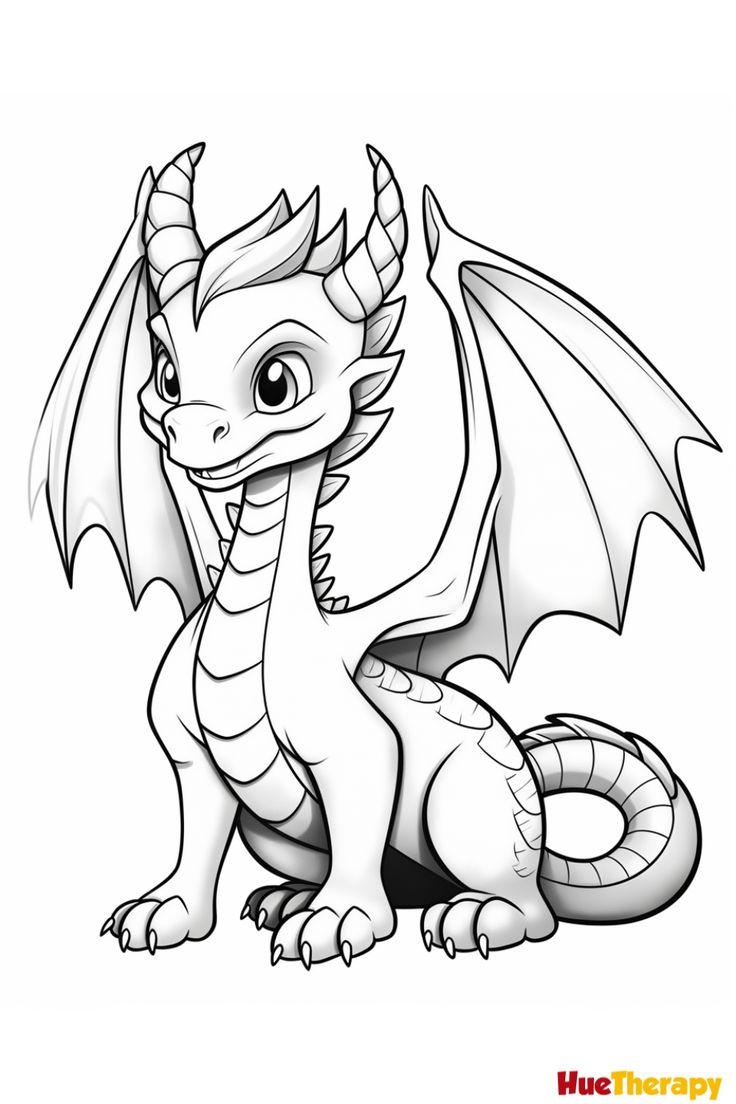 printable coloring pictures of dragons