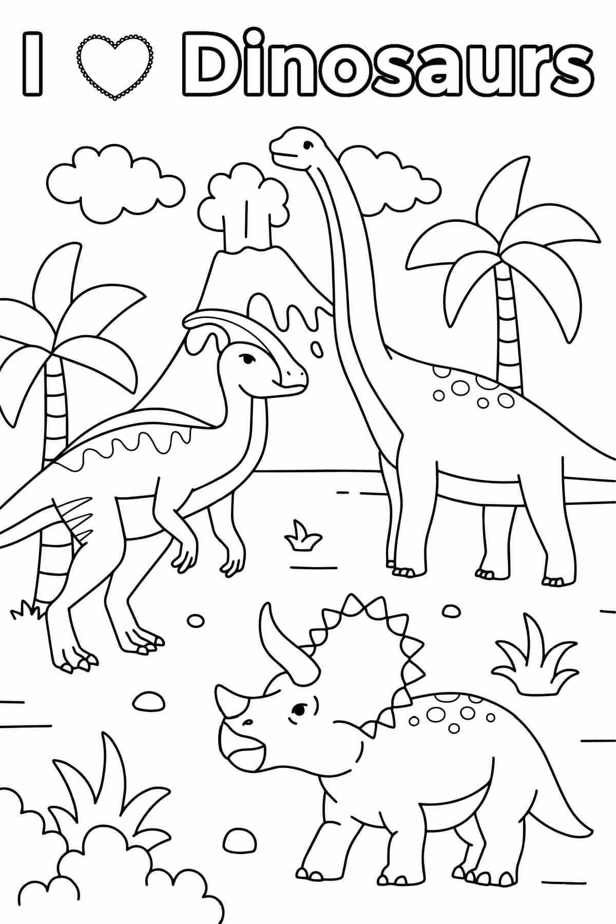 free dinosaur coloring pages printable