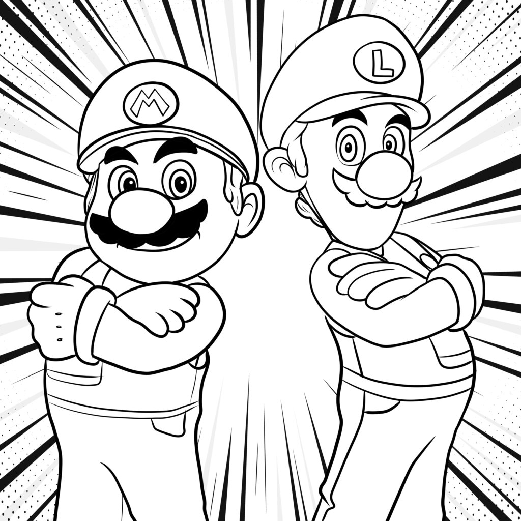 mario brothers printable coloring sheets
