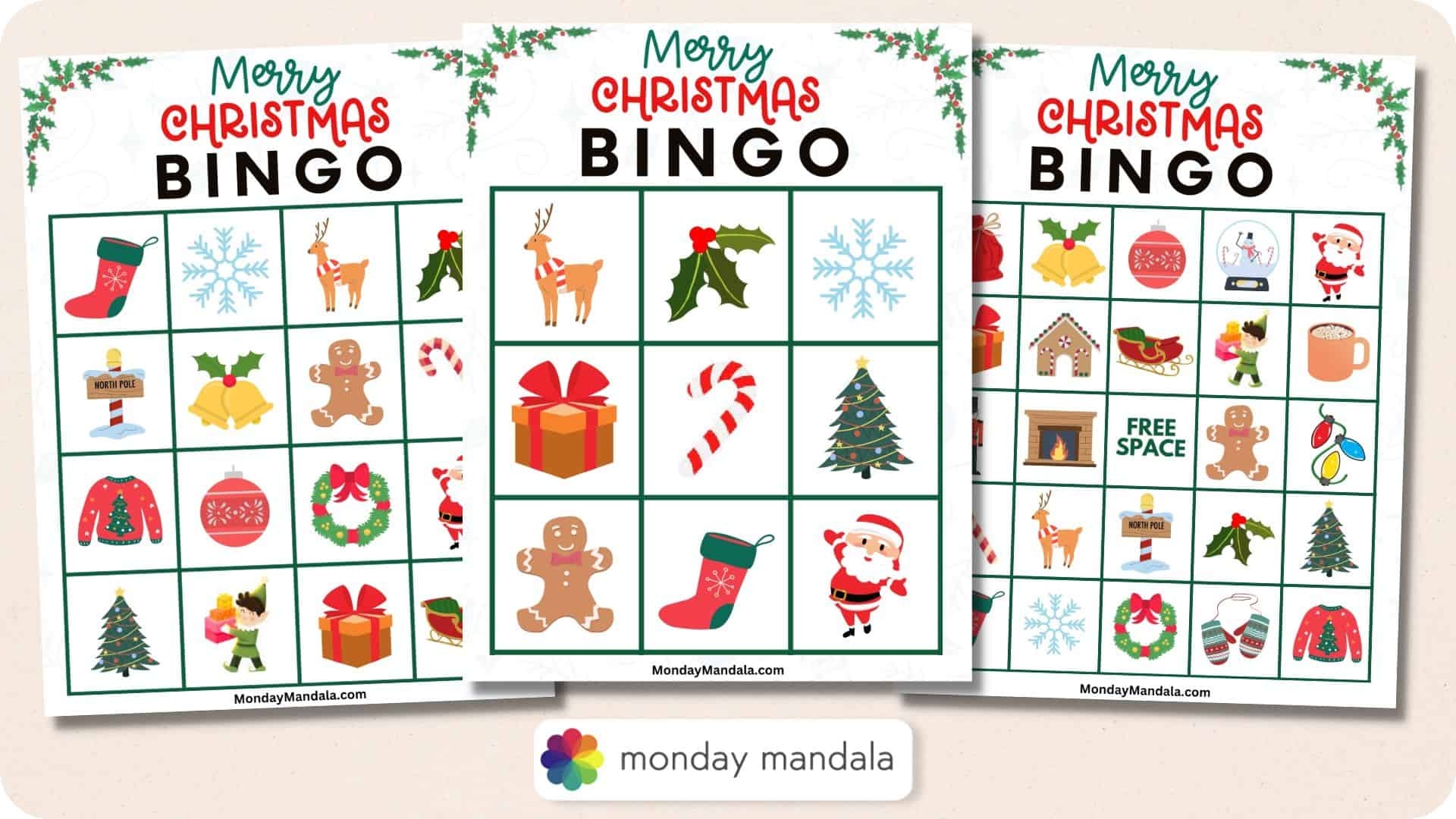 christmas bingo free printables
