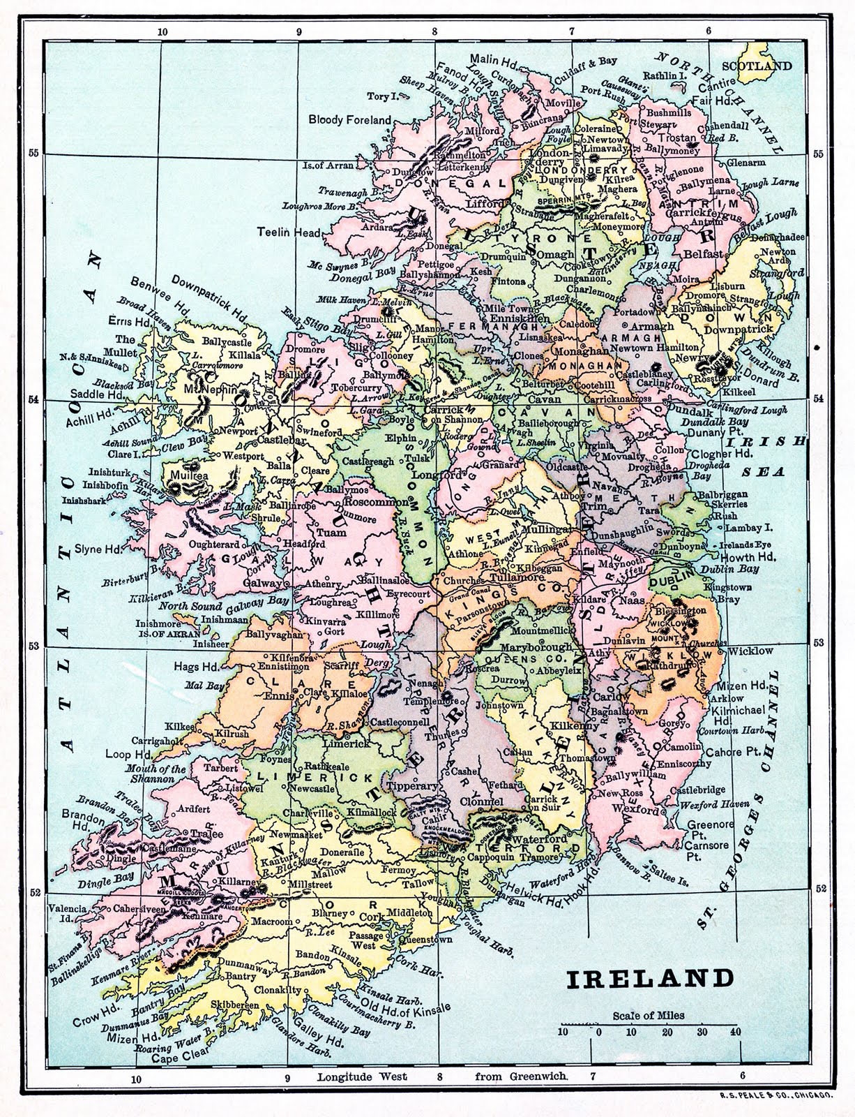 ireland map printable