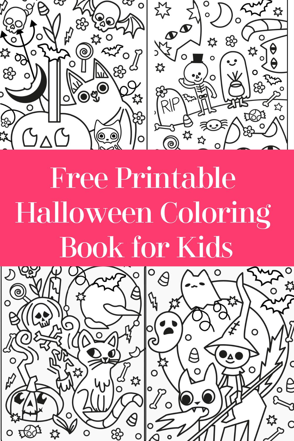 free printable halloween coloring book