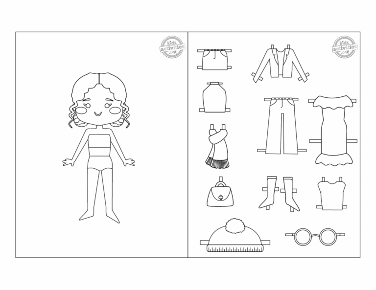 20 Pages Of Paper Dolls To Print Color Cut Play Kids Activities Blog
