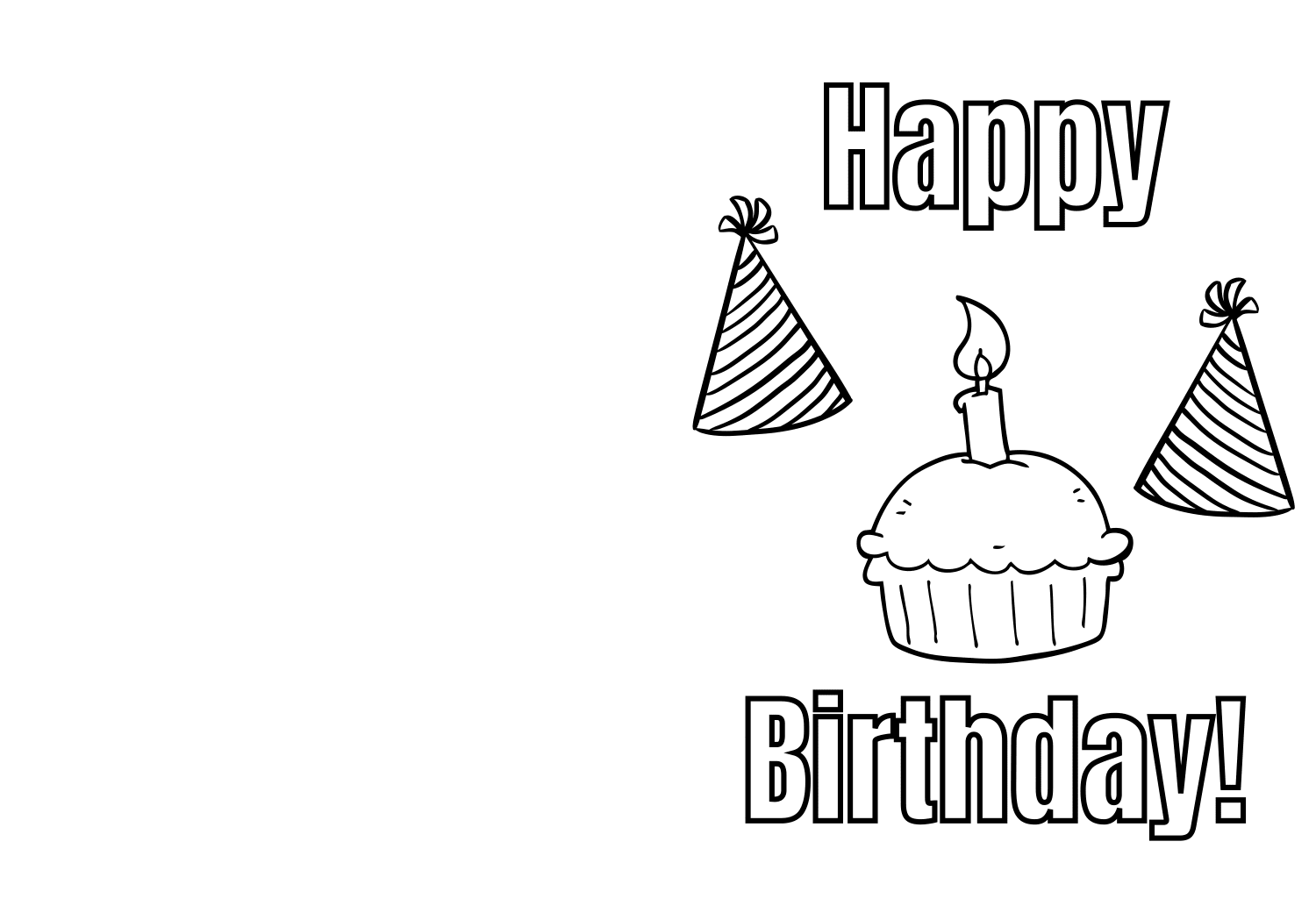 free printable birthday cards to color