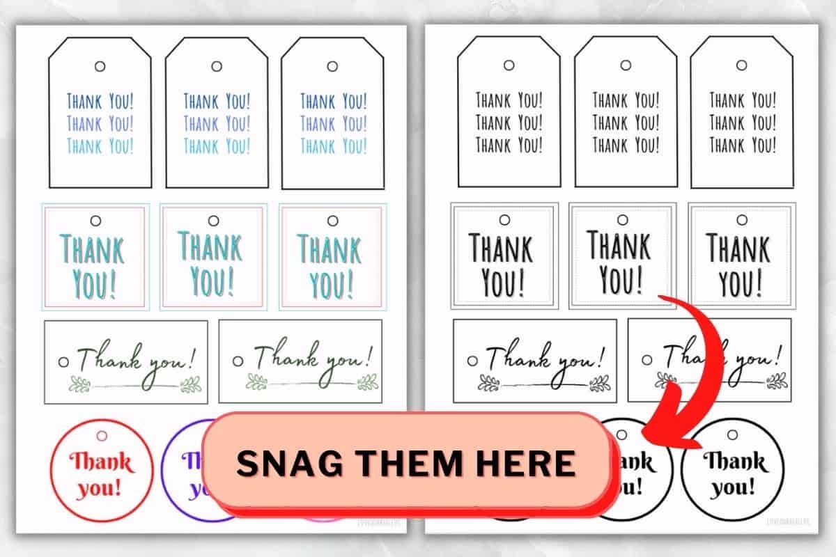 printable thank you tags