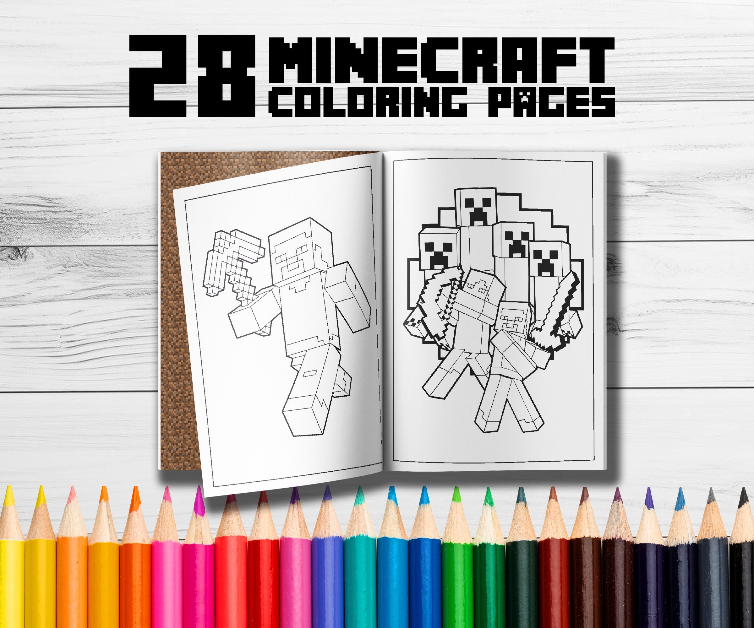 minecraft color pages printable