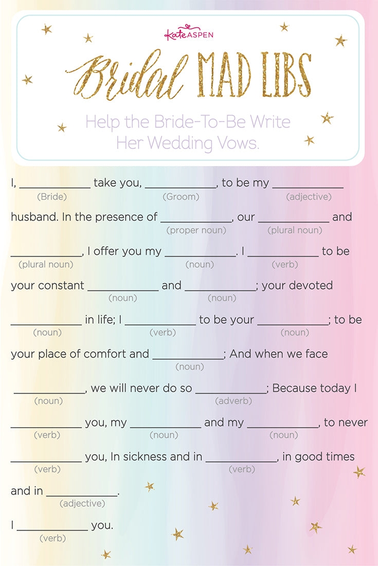 3 Magical Bridal Shower Games Printables Kate Aspen