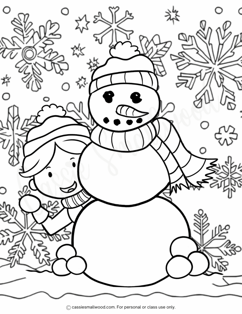 winter coloring pages free printable