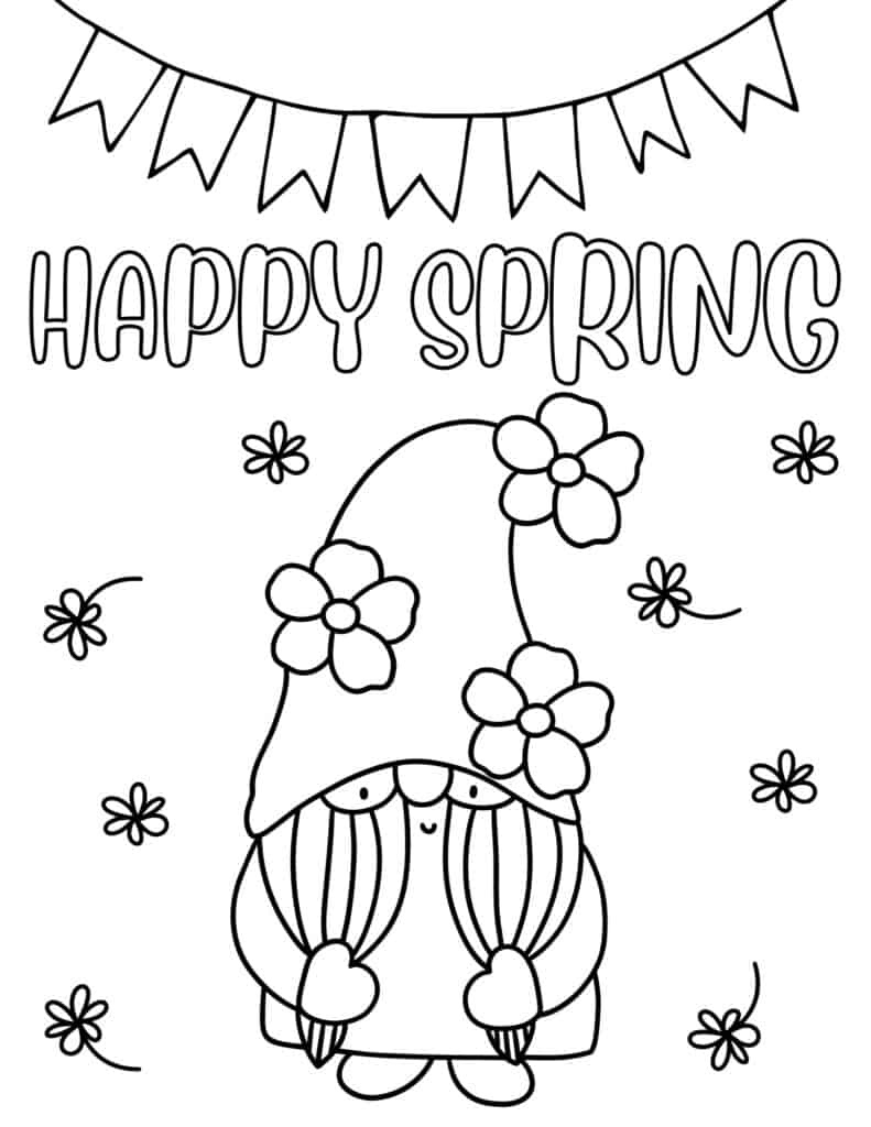 spring coloring pages free printable