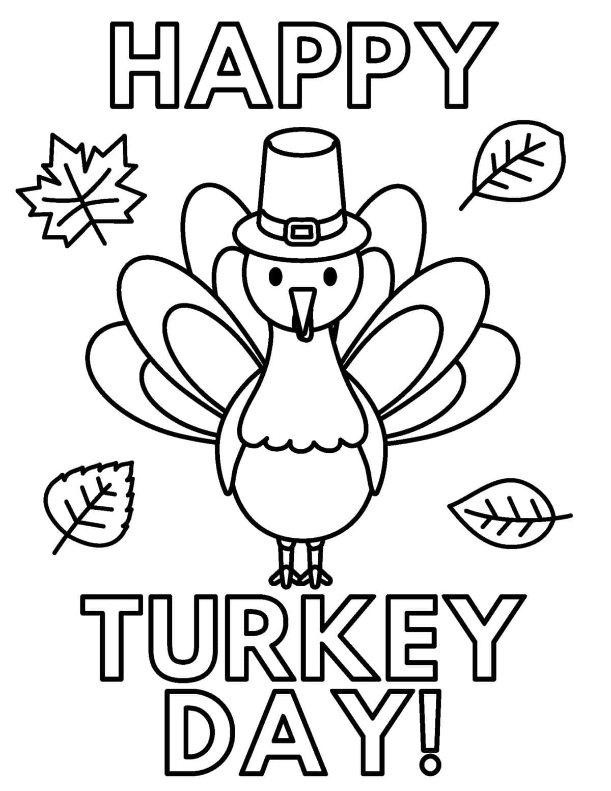 free printable thanksgiving day coloring pages