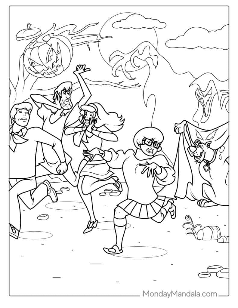 scooby doo printables coloring pages
