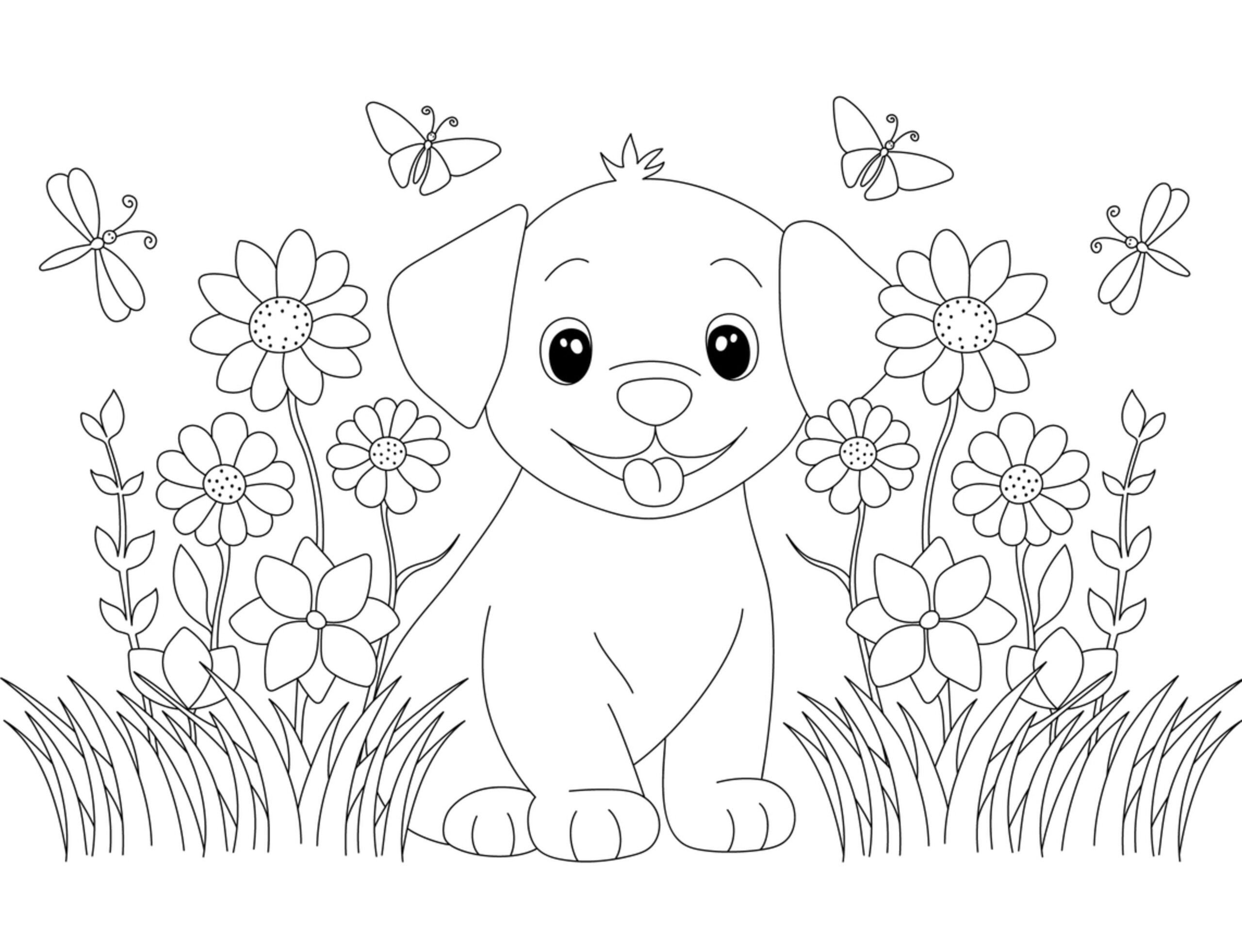 dog coloring pages printable free