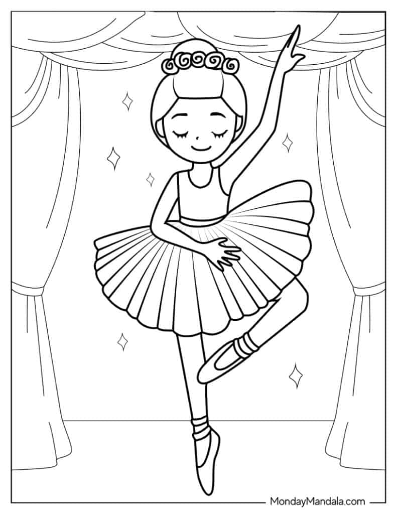 ballerina printable coloring pages