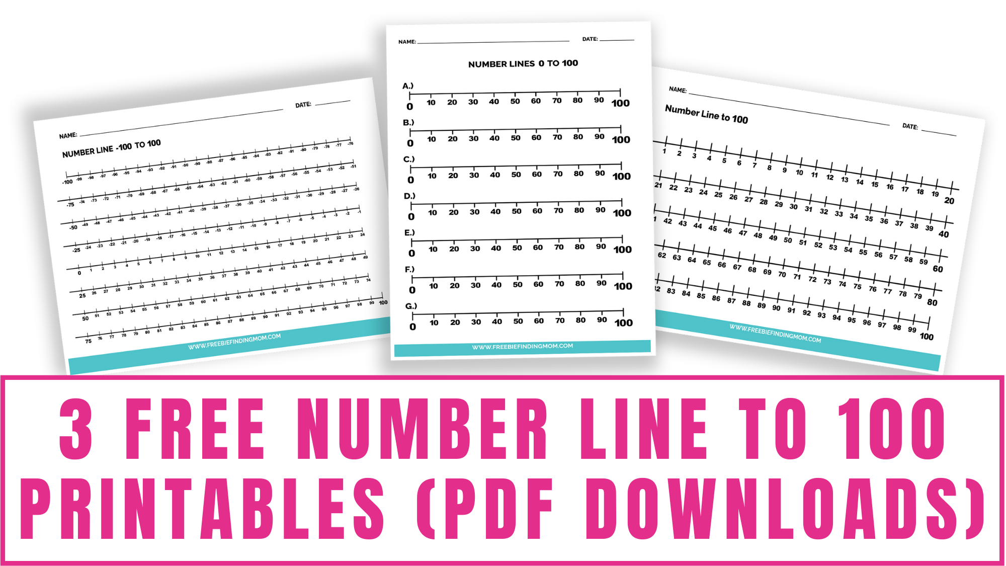 number line printable