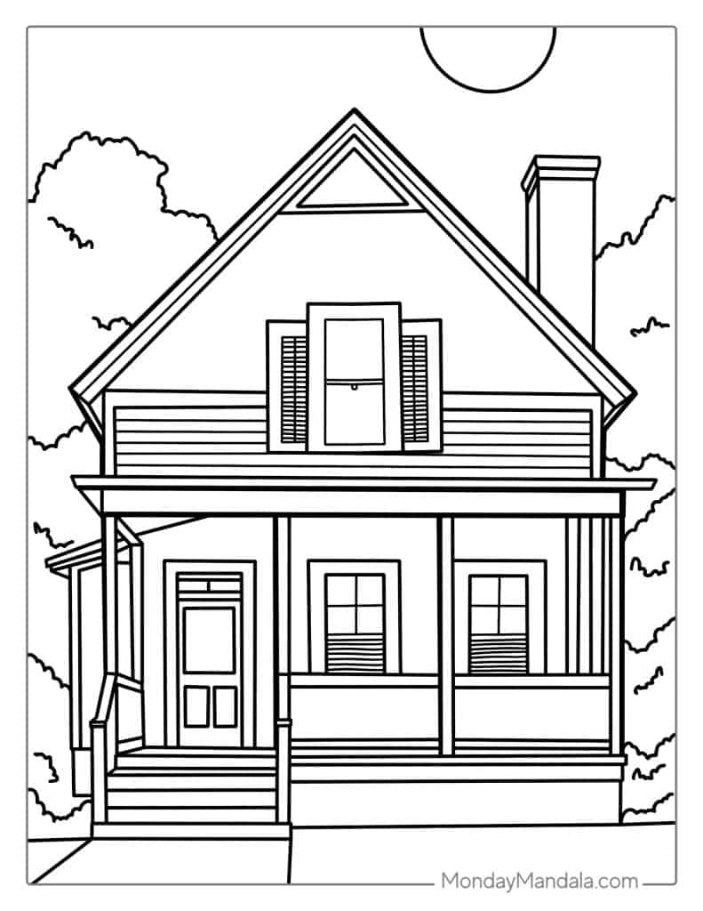 printable house coloring pages