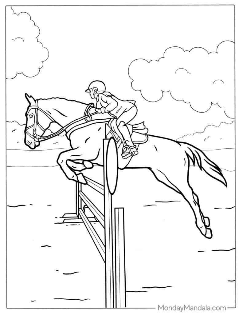 coloring pages horses printable