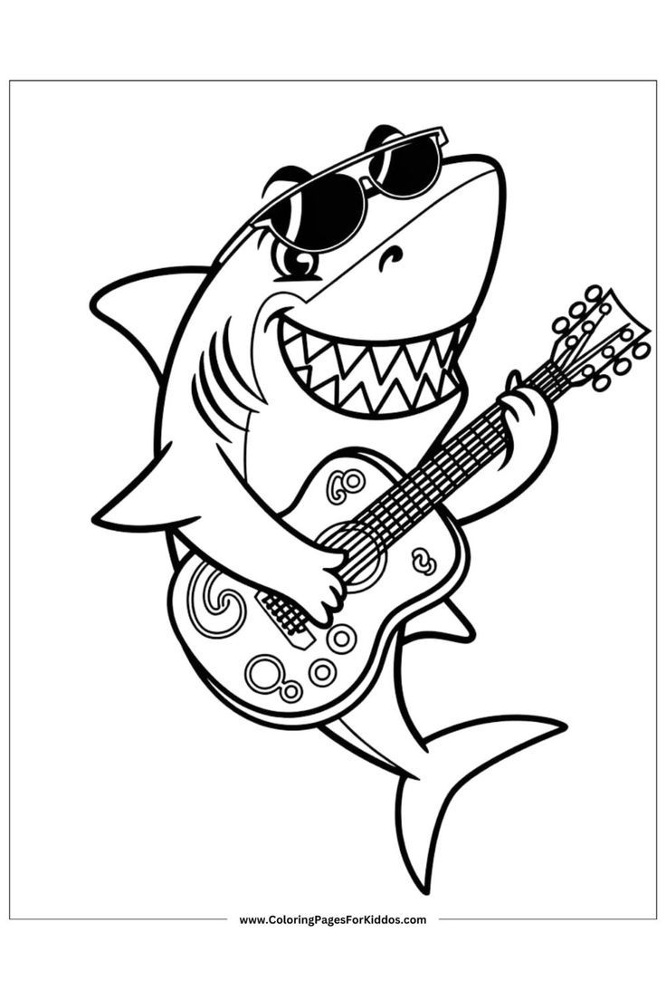 printable shark coloring pages