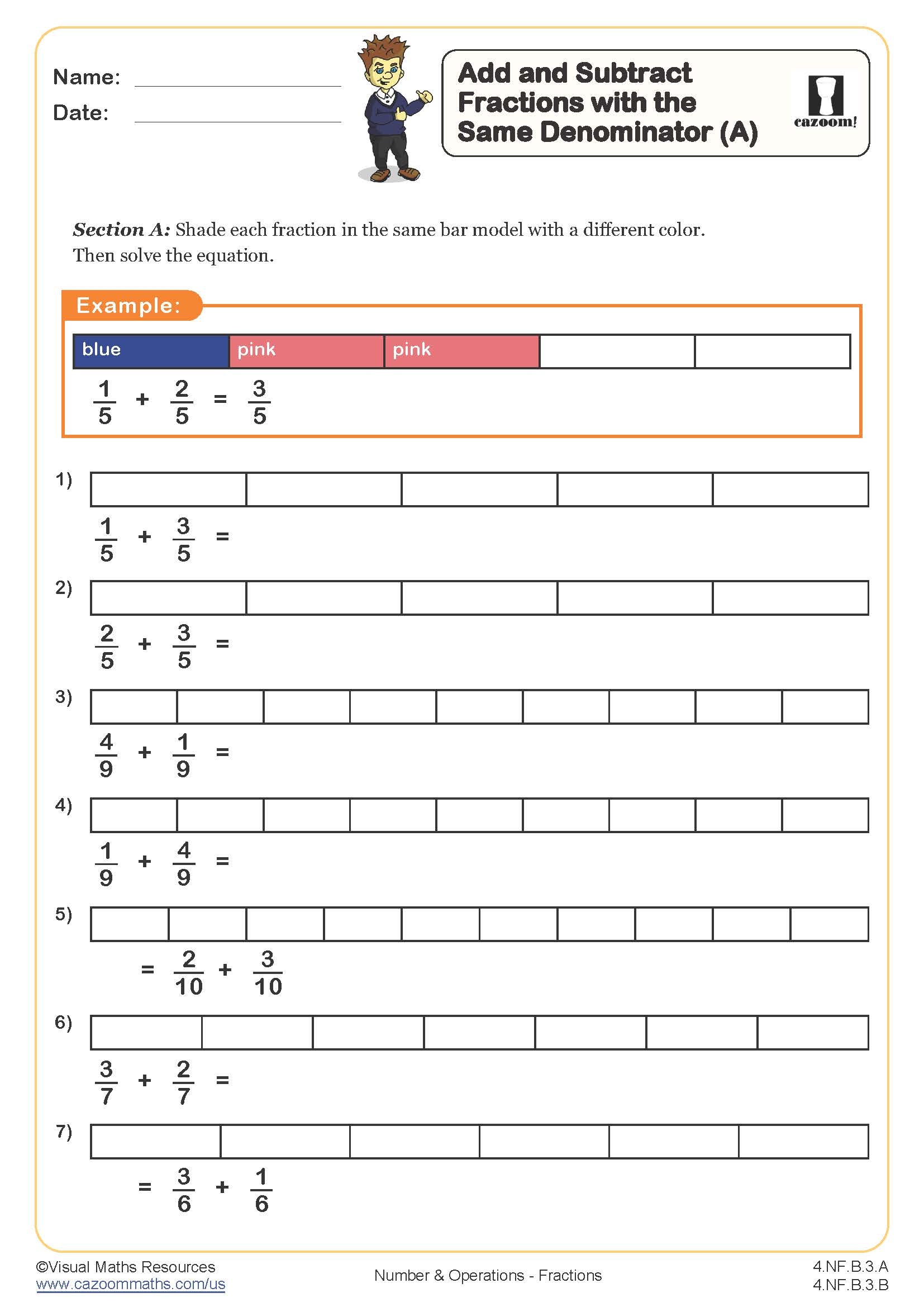 4th Grade Math Worksheets PDF Printable Math Worksheets Cazoom Math