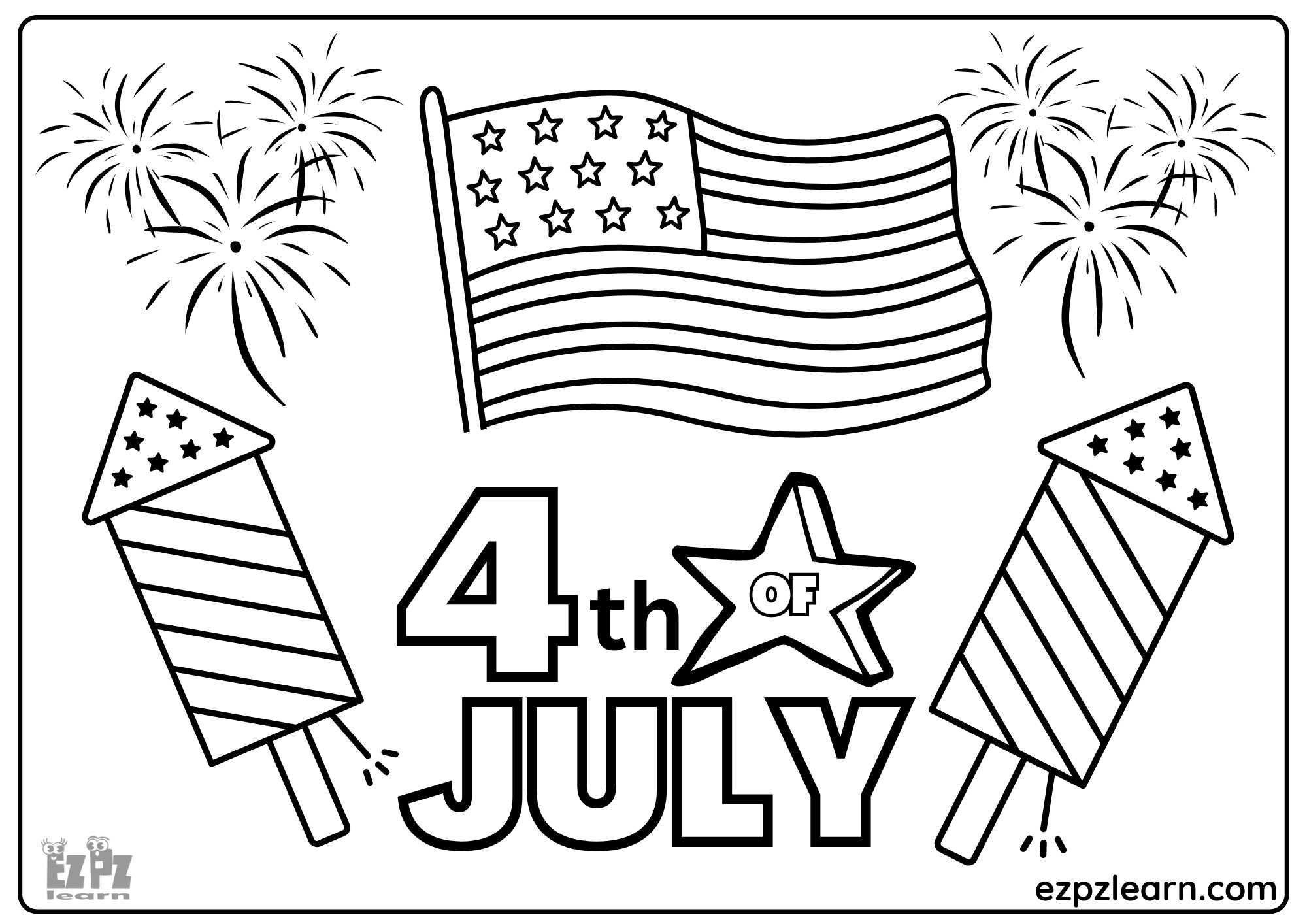 4th of july printable coloring pages