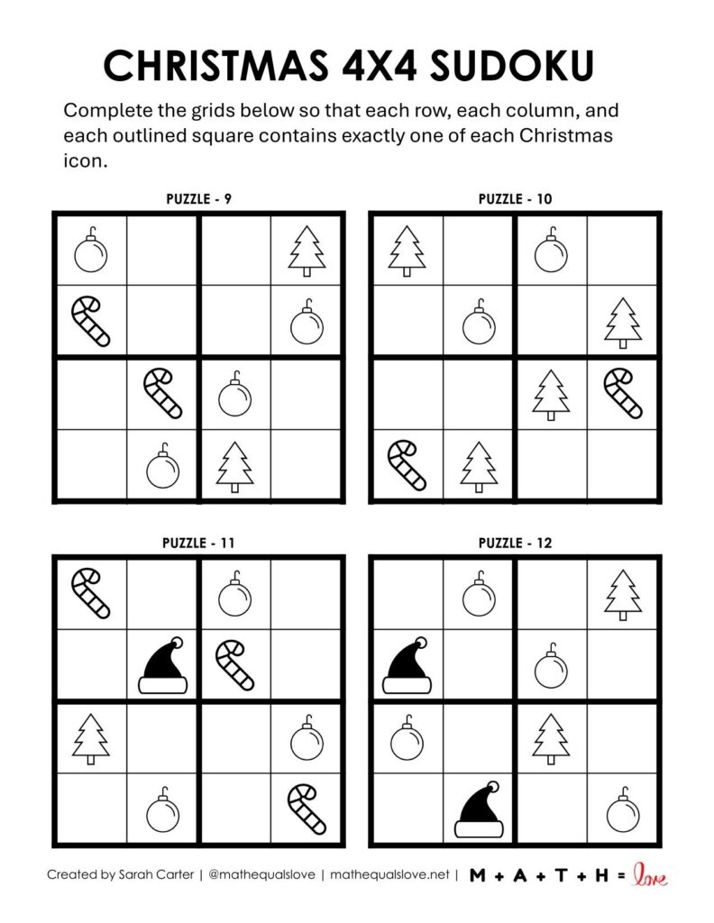 printable 4x4 sudoku