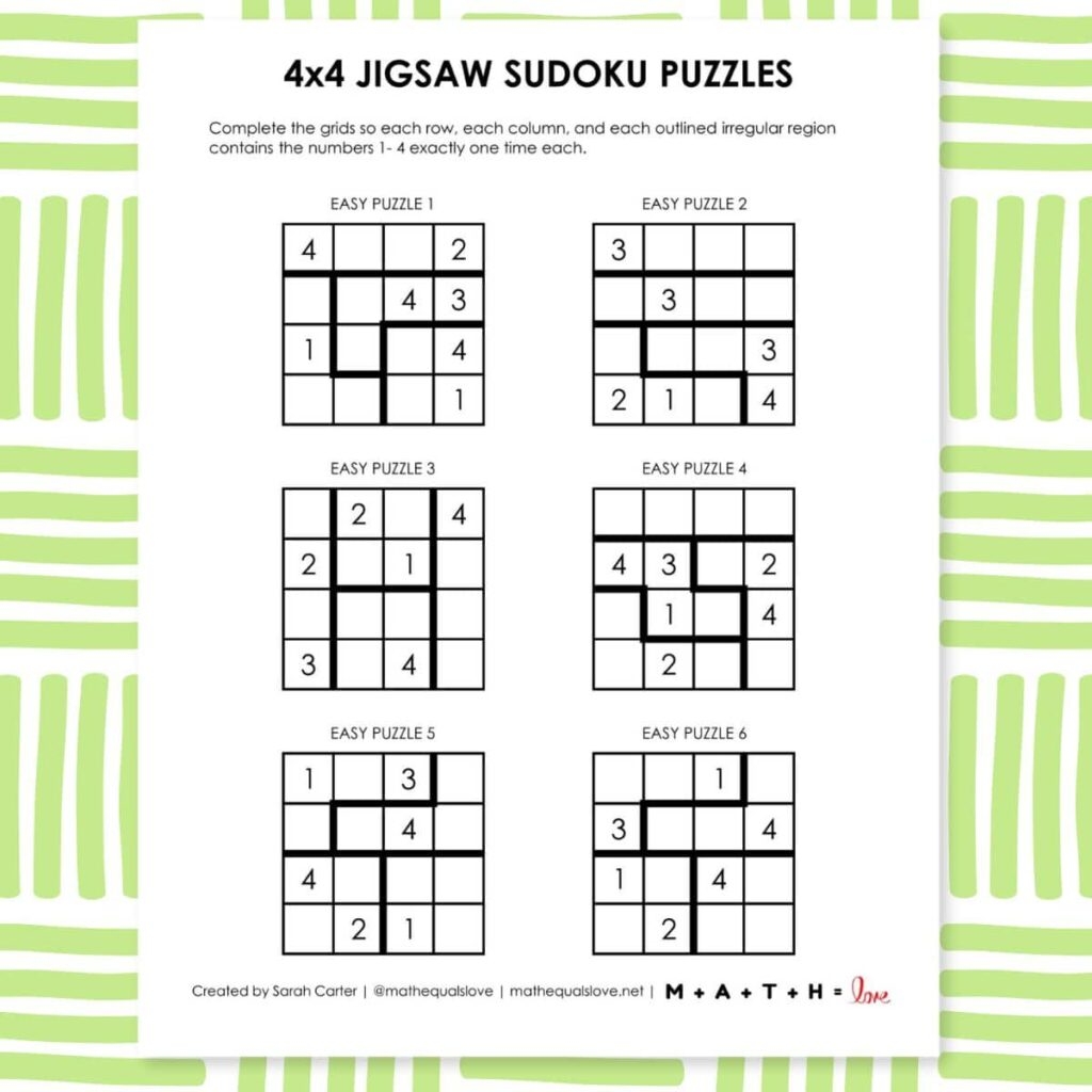 loco sudoku printable games