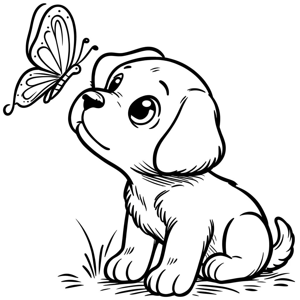 printable pictures to color of dogs