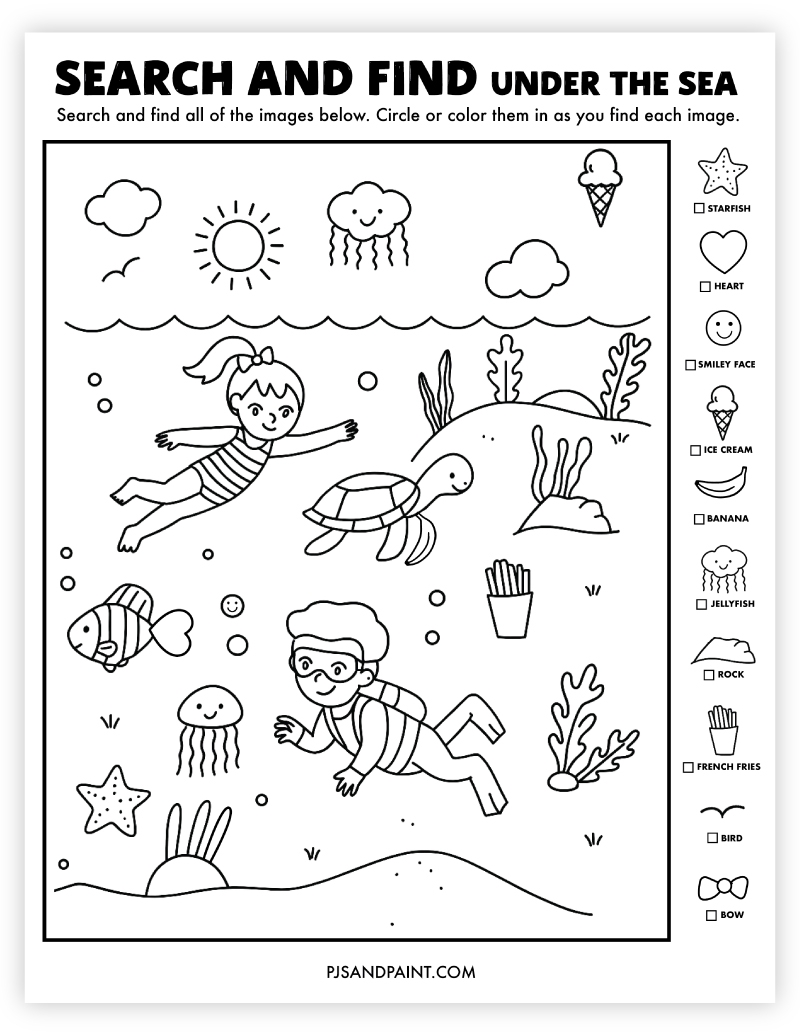 5 Free Printable Search And Find Activities Pjs And Paint