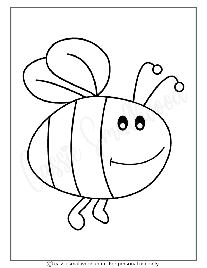 50 Cute Bee Coloring Pages Free Printable Cassie Smallwood