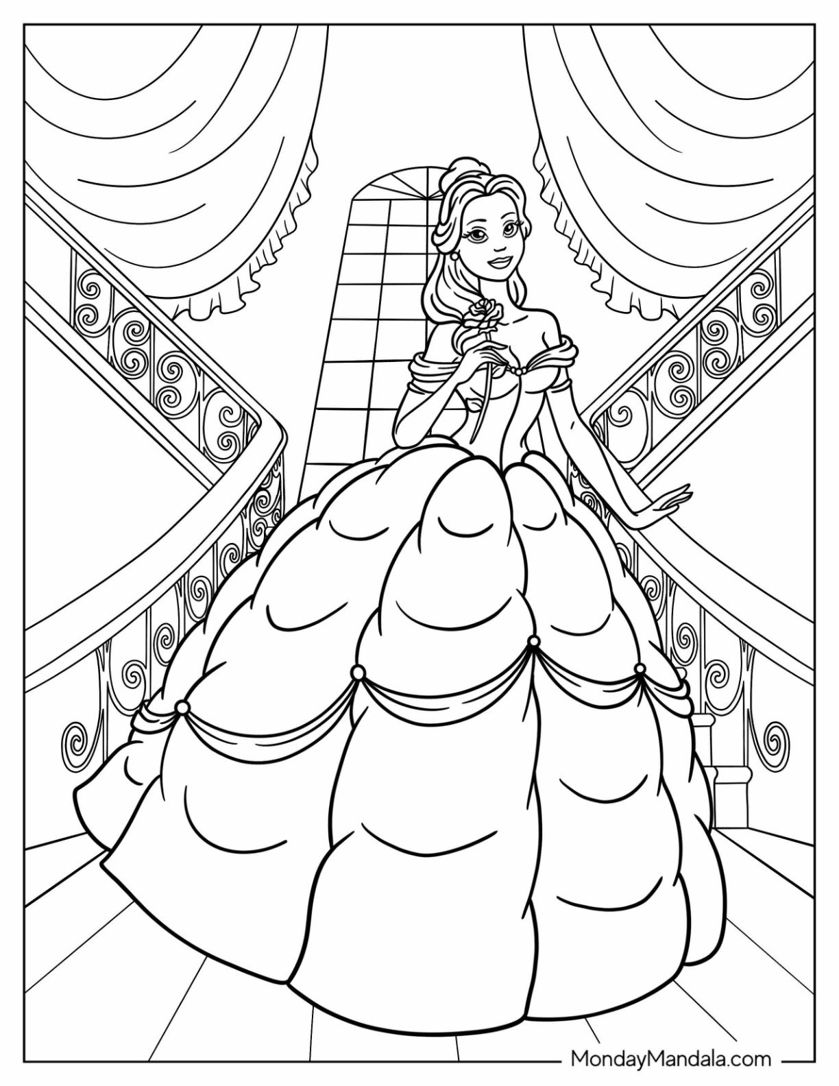 500 Princess Coloring Pages Free PDF Printables  500 Princess Coloring Pages Free PDF Printables
