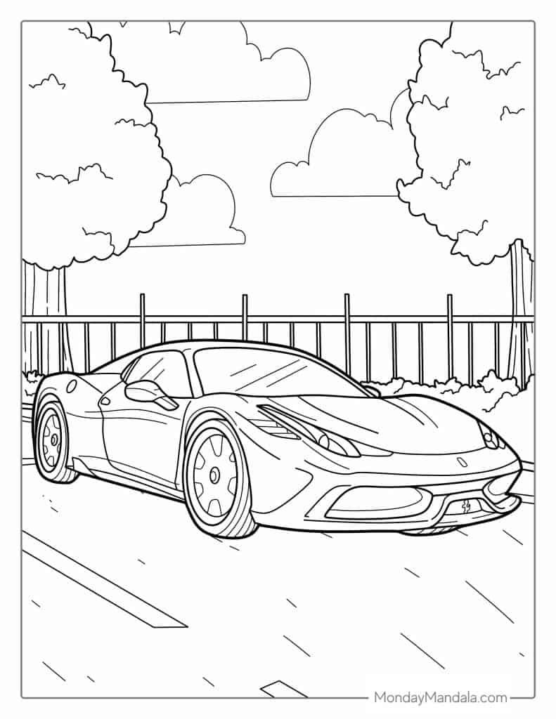 printable car pictures to color