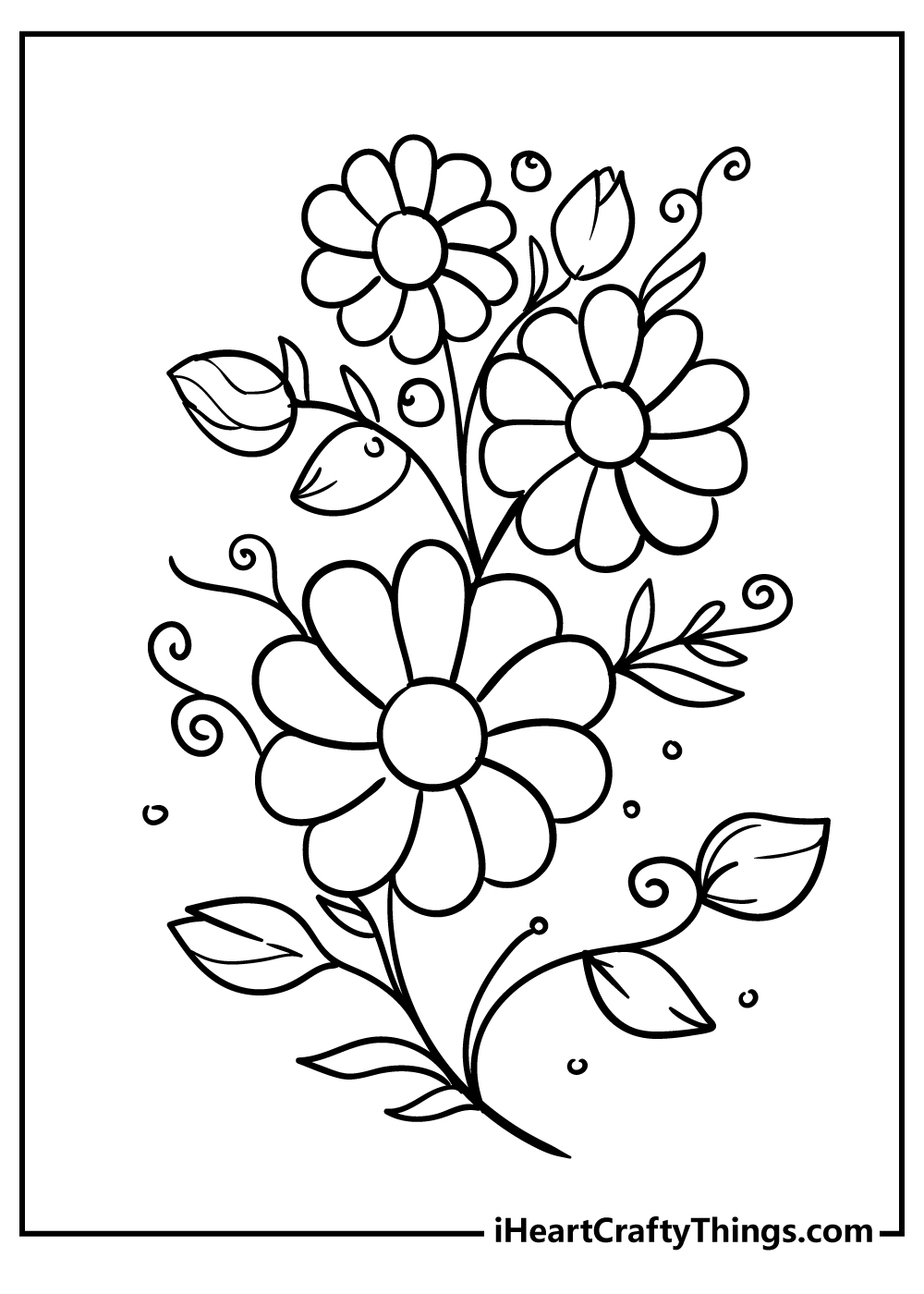 printable flower pictures to color