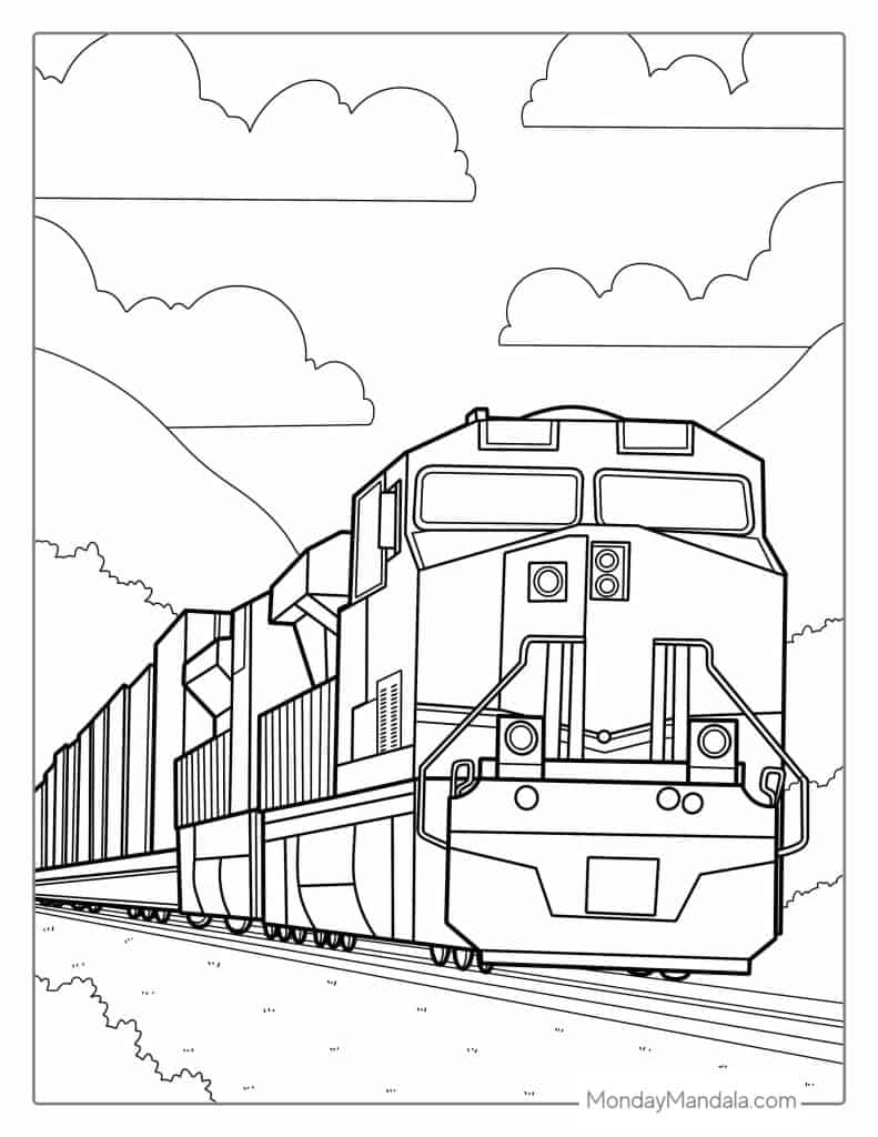 train printable coloring pages