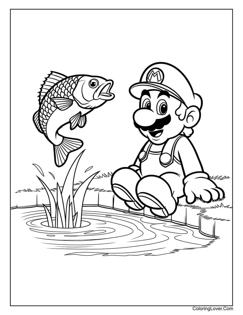 printable coloring pages mario