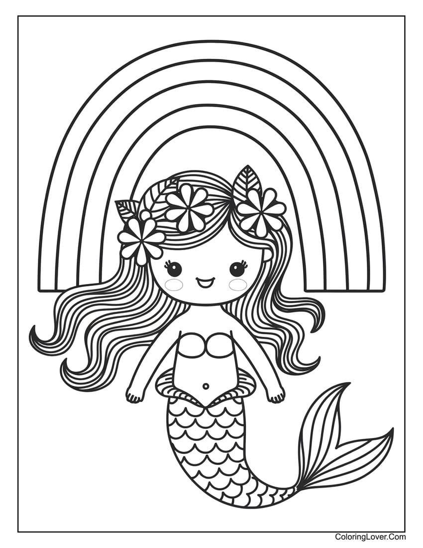 printable mermaid coloring pages