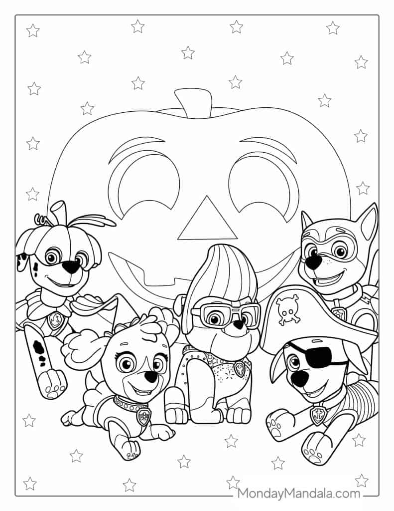 free printable paw patrol coloring pages