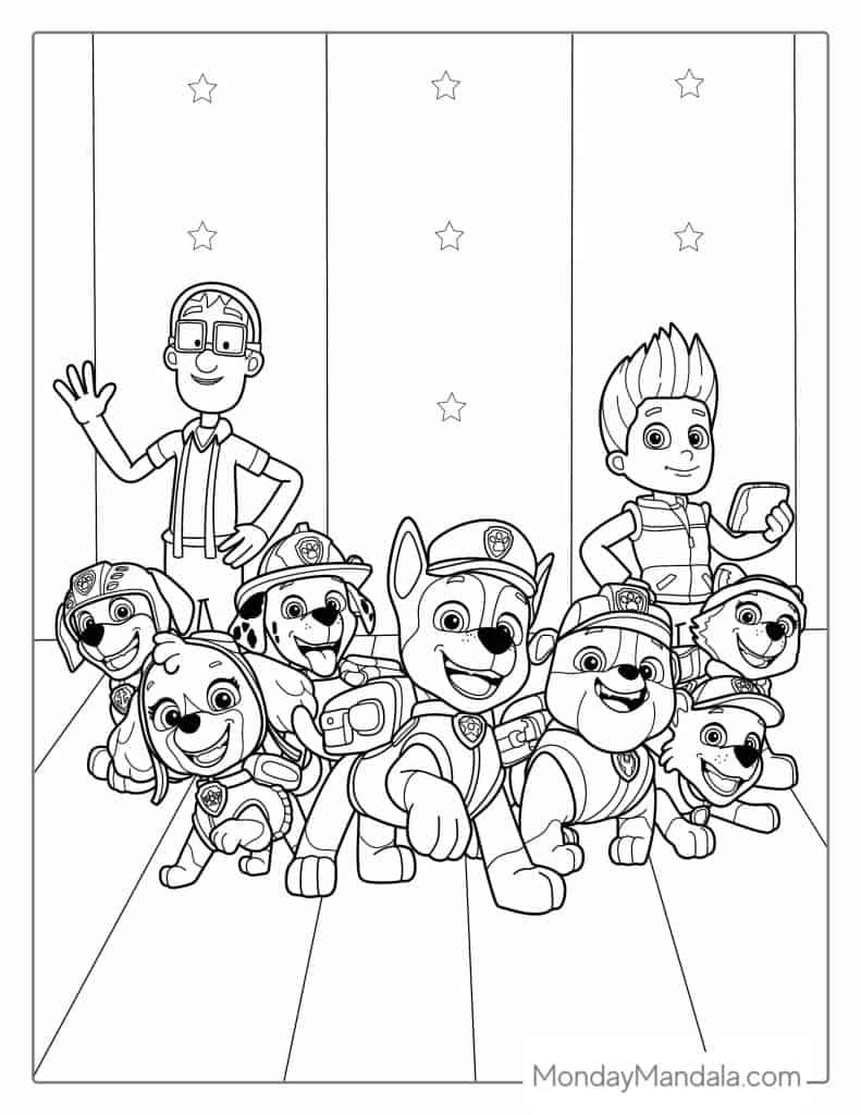 printable coloring pages of paw patrol printable coloring pages of paw patrol