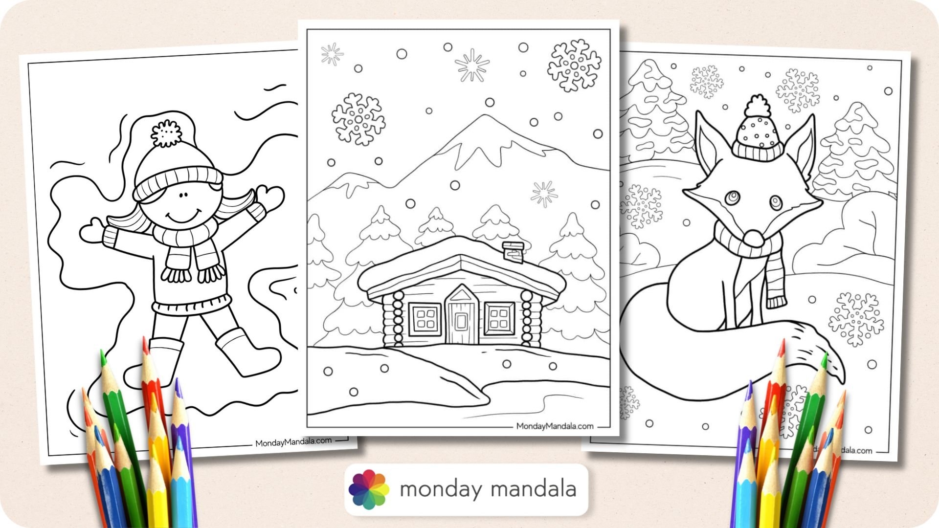winter coloring pages printable