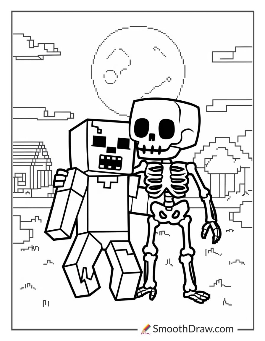 printable coloring minecraft