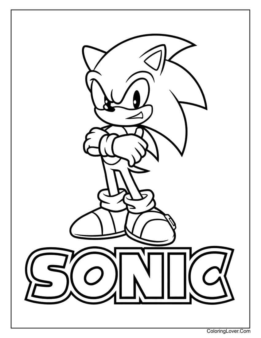 sonic coloring printable