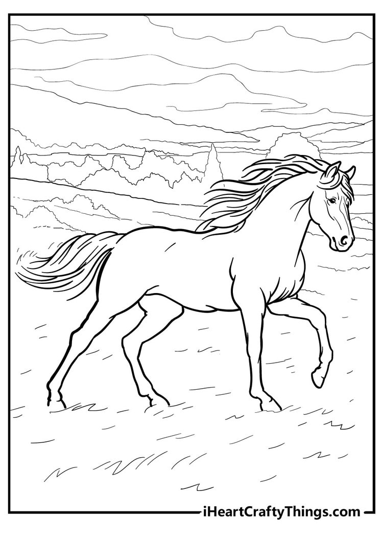 horse coloring pages printable