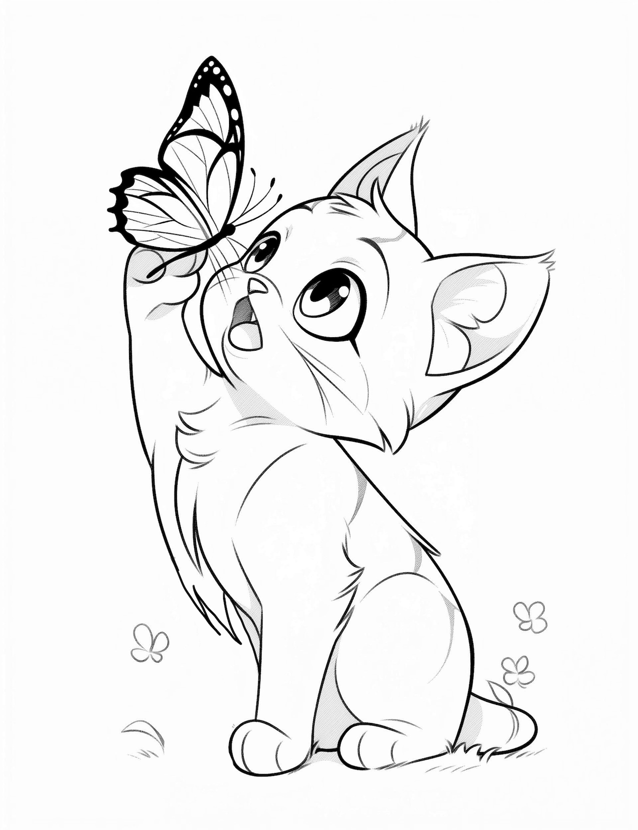 cat coloring pages printable free