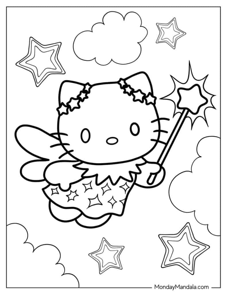 hello kitty coloring book printable