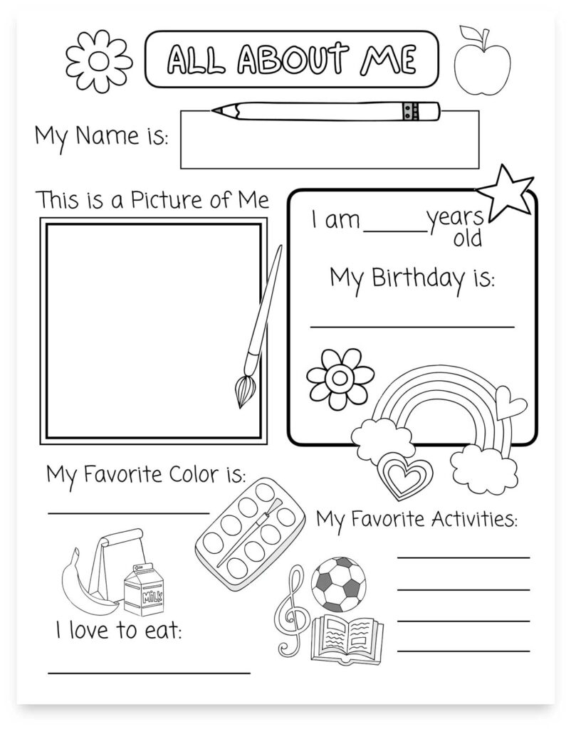 printable worksheet for nursery