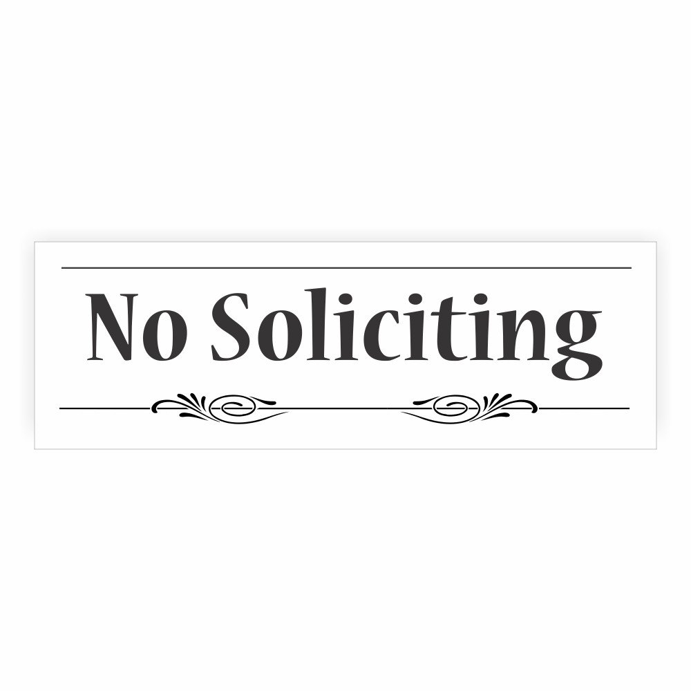 Amazon Decorative No Soliciting Sign White Small Office Products