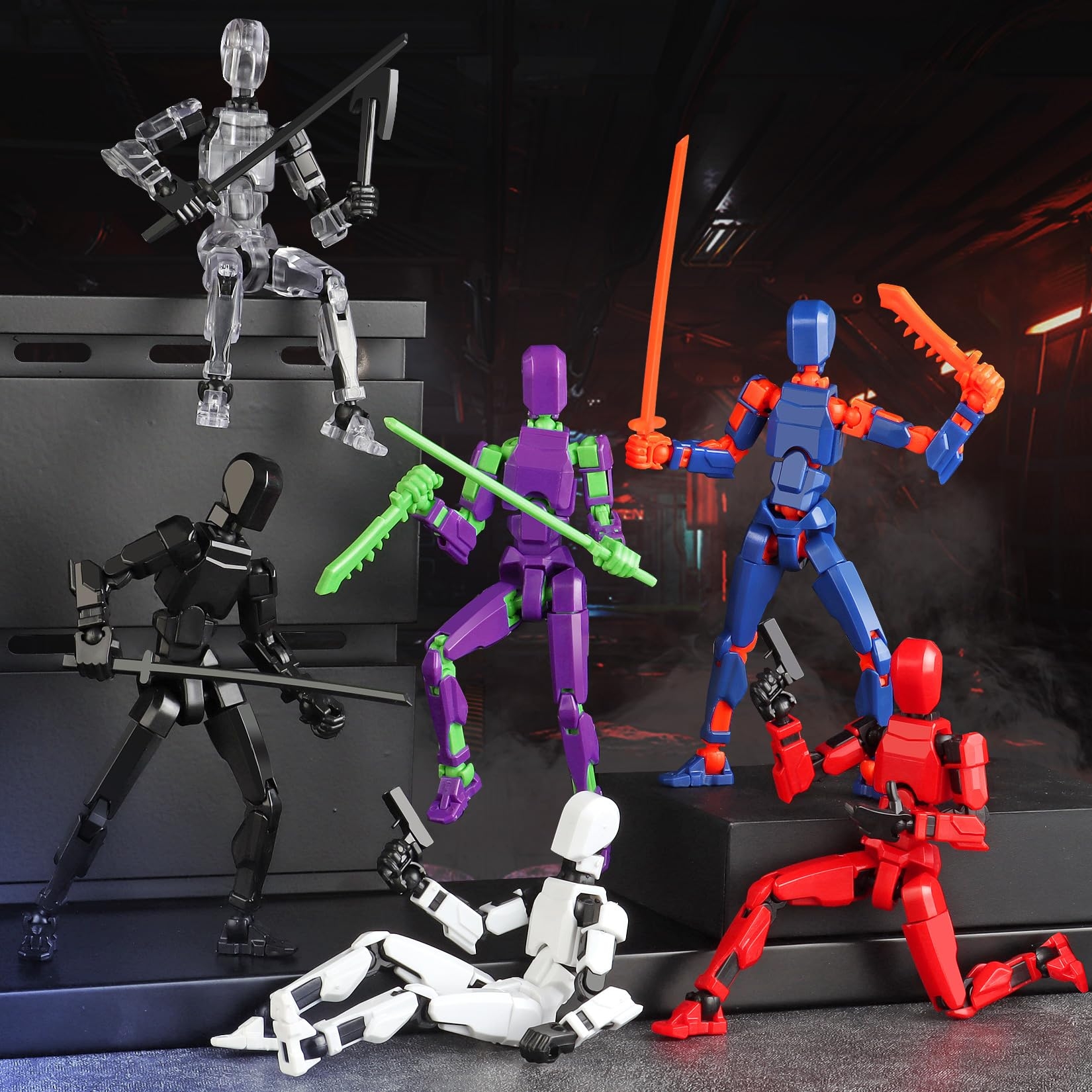 Amazon T13 Action Figure Set 6PCS T 13 Robot Action Figure Titan 13 3D Printed Toys Articulated For Modeling Enthusiasts Etc Birthday Gifts Children s Day Gifts For Kids 5 8 Years Old Assembly